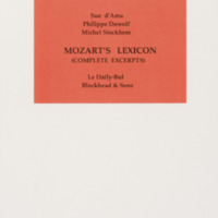 Mozart's lexicon (complete excerpts) / Sue d'Ama